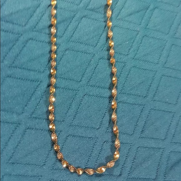 Silverworks 14k Jewelry - 14kt Vermeil Gold Twisted Necklace😲
